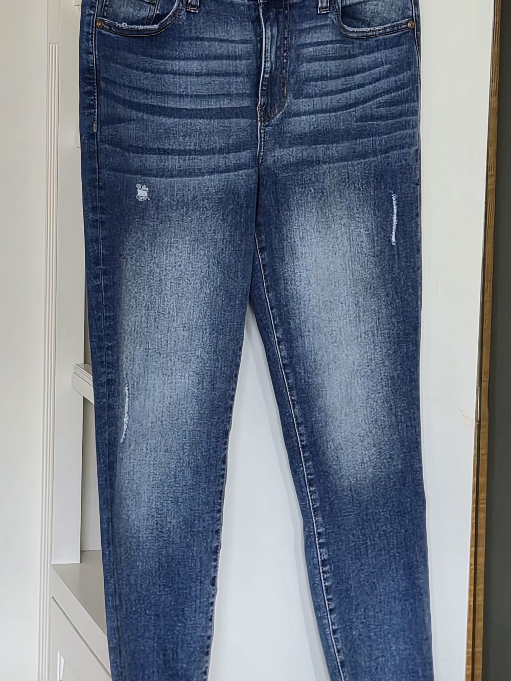 Kendall & Kylie Dark Blue Washed Ankle Skinny Jeans